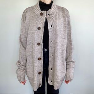 WoolOvers 100% British wool button-down cardigan sweater. 🤎